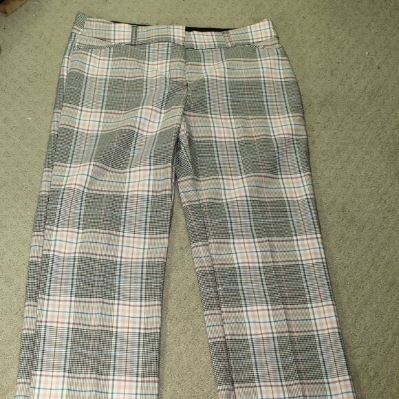 C est 1946 Women's 6 Mid Rise Plaid Straight Leg Pants - Picture 1 of 7